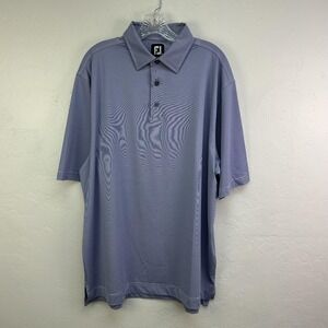 FootJoy Polo Shirt Mens XL Purple Stripe Golf Performance Stretch Top Active